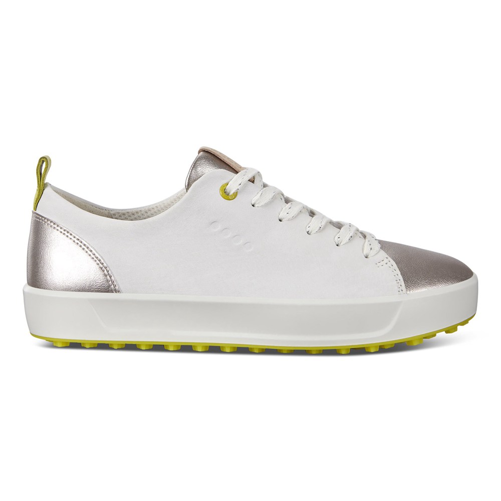 ECCO Womens Golf Shoes White - Soft - KUS-085671